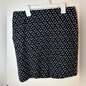 Ann Taylor Navy Mini Sailboat Print Mini Skirt | Size 8